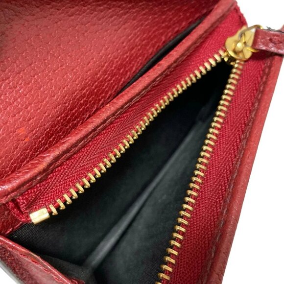 Auth GUCCI Ophidia GG Supreme 523155 Red Dark Green Multi Leather PVC - - Picture 8 of 11